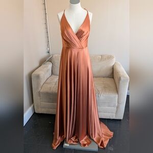 Cinderella Copper Satin Gown